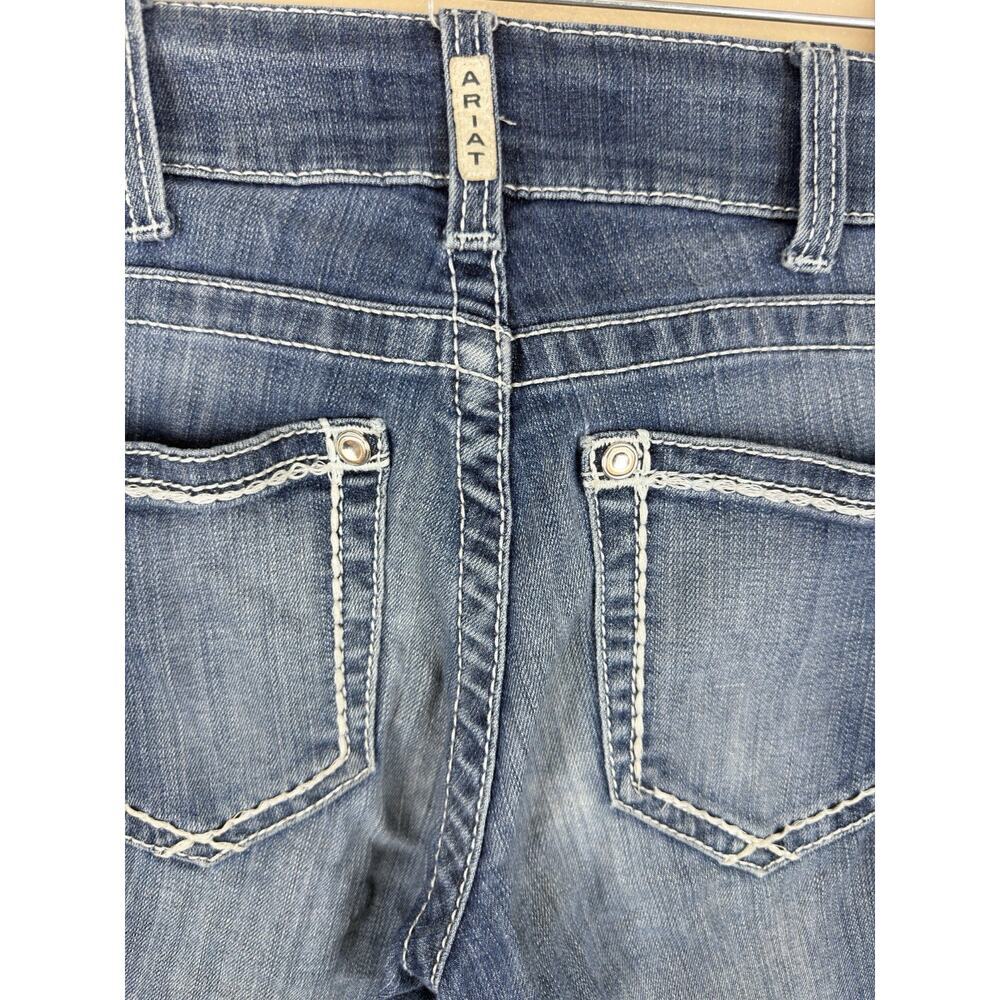 ARIAT R.E.A.L. Skinny Jeans Women’s 26R Low Rise Denim Frayed Hem Blue - Picture 14 of 16